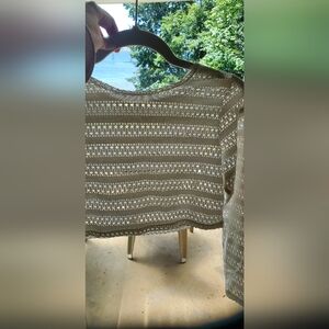 NWOT Vitamin A White Long Sleeve Cropped Eyelet Coverup